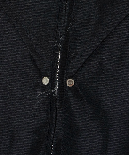 Chick（チック）の「Faux Fur Padded Jacket / 中綿入り マウンテンカービング ワークジャケット（ダウンジャケット/コート・レディース・ブラック/ライトグレー・FREE）」の6枚目の写真