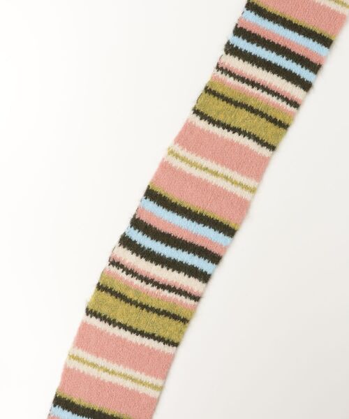 ｔｏｌｅｎｅ（トレネ）の「カラフル ブロッキングデザイン モヘアライク マフラー（マフラー・レディース・ホワイト/ピンク/ブルー・FREE）」の6枚目の写真