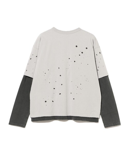 BEAMS（ビームス）の「レイヤード ダメージ Tシャツ（Tシャツ/カットソー・メンズ・ライトグレー/ブラック・L/M/S/XL）」の11枚目の写真