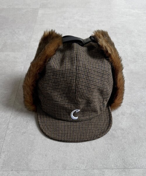 CPCM(シーピーシーエム)の「ツバ付きフライトキャップ(キャップ・メンズ・ブラック/ブラウン・FREE)」の10枚目の写真