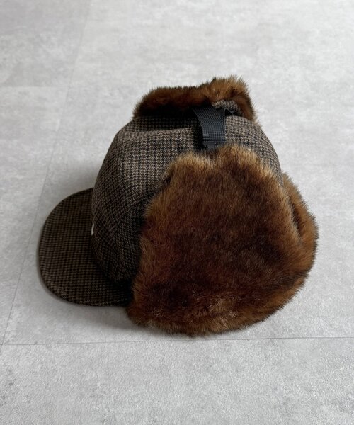 CPCM(シーピーシーエム)の「ツバ付きフライトキャップ(キャップ・メンズ・ブラック/ブラウン・FREE)」の11枚目の写真