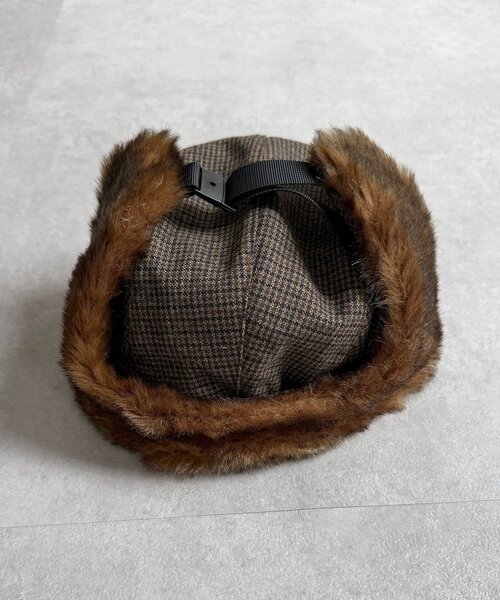 CPCM(シーピーシーエム)の「ツバ付きフライトキャップ(キャップ・メンズ・ブラック/ブラウン・FREE)」の12枚目の写真