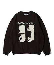 EXERCISE（エクササイズ）の「RUNNER PUZZLE PIECE JACQUARD KNIT_BLACK（ニット/セーター）」