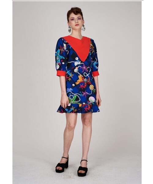 GREEDILOUS(グリディアス)の「オーシャンチェックプリントヨークラッフルワンピース(ワンピース・レディース・その他・SMALL/MEDIUM/LARGE/X-SMALL)」の2枚目の写真