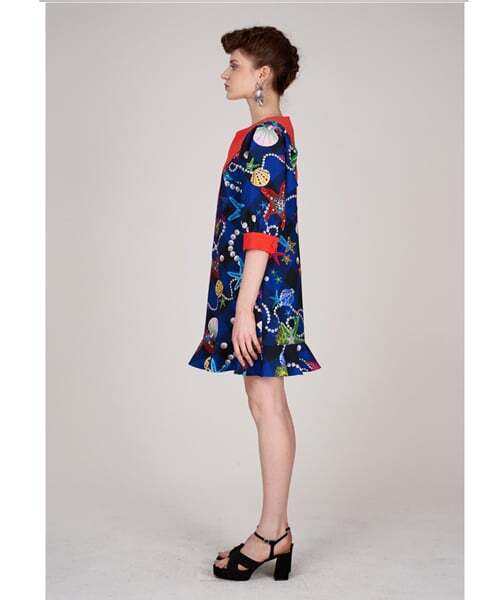 GREEDILOUS(グリディアス)の「オーシャンチェックプリントヨークラッフルワンピース(ワンピース・レディース・その他・SMALL/MEDIUM/LARGE/X-SMALL)」の3枚目の写真