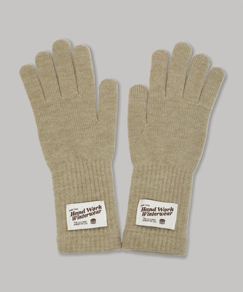 by muni:r（バイ ムニール）の「ソフトウールタッチ ニットグローブ（手袋・レディース・ベージュ/アイボリー/オリーブ/チャコールグレー・FREE）」の4枚目の写真