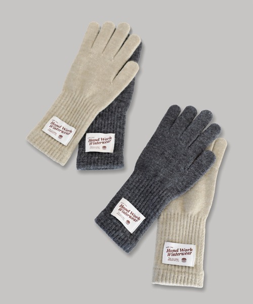 by muni:r（バイ ムニール）の「ソフトウールタッチ ニットグローブ（手袋・レディース・ベージュ/アイボリー/オリーブ/チャコールグレー・FREE）」の3枚目の写真