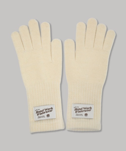 by muni:r（バイ ムニール）の「ソフトウールタッチ ニットグローブ（手袋・レディース・ベージュ/アイボリー/オリーブ/チャコールグレー・FREE）」の2枚目の写真