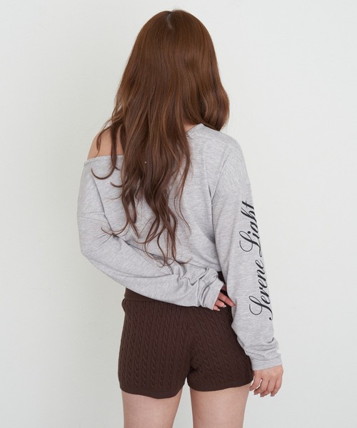 RAY CASSIN（レイカズン）の「ワンショルロゴロンT（Tシャツ/カットソー・レディース・ブラック系その他2/ホワイト/ベージュ/グレー・FREE）」の22枚目の写真