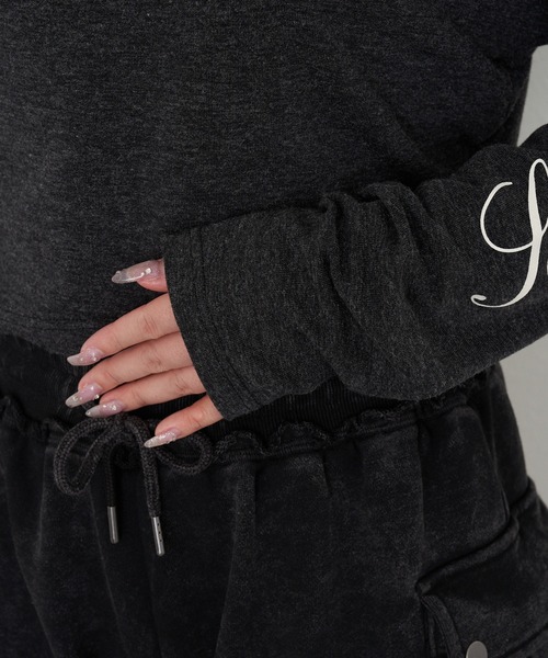 RAY CASSIN（レイカズン）の「ワンショルロゴロンT（Tシャツ/カットソー・レディース・ブラック系その他2/ホワイト/ベージュ/グレー・FREE）」の5枚目の写真