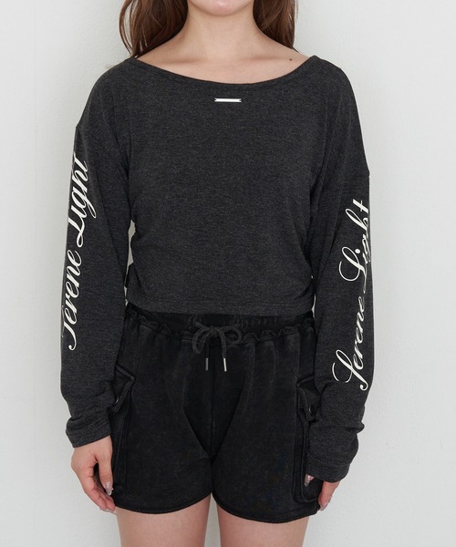 RAY CASSIN（レイカズン）の「ワンショルロゴロンT（Tシャツ/カットソー・レディース・ブラック系その他2/ホワイト/ベージュ/グレー・FREE）」の11枚目の写真