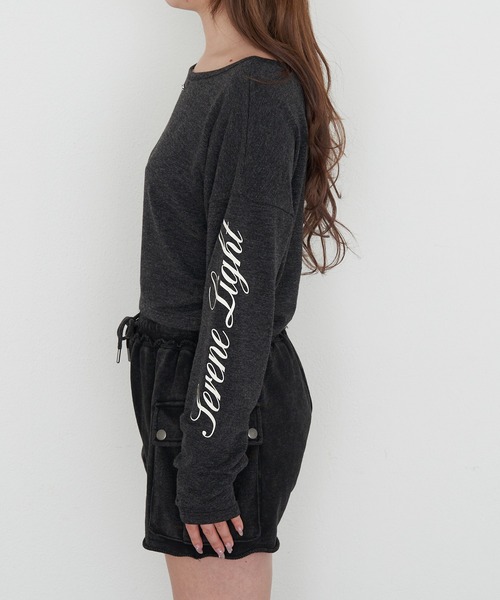 RAY CASSIN（レイカズン）の「ワンショルロゴロンT（Tシャツ/カットソー・レディース・ブラック系その他2/ホワイト/ベージュ/グレー・FREE）」の12枚目の写真