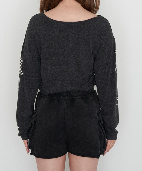 RAY CASSIN（レイカズン）の「ワンショルロゴロンT（Tシャツ/カットソー・レディース・ブラック系その他2/ホワイト/ベージュ/グレー・FREE）」の13枚目の写真