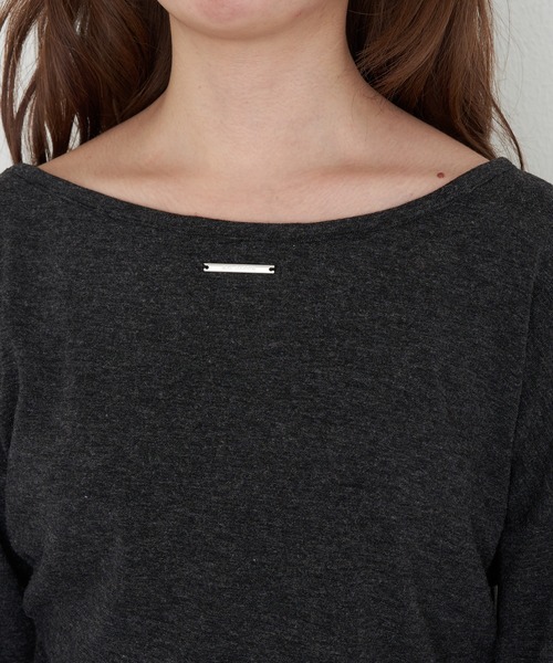 RAY CASSIN（レイカズン）の「ワンショルロゴロンT（Tシャツ/カットソー・レディース・ブラック系その他2/ホワイト/ベージュ/グレー・FREE）」の6枚目の写真