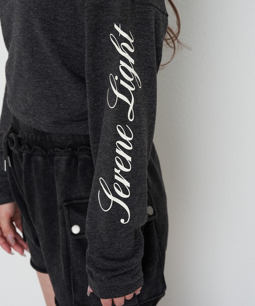 RAY CASSIN（レイカズン）の「ワンショルロゴロンT（Tシャツ/カットソー・レディース・ブラック系その他2/ホワイト/ベージュ/グレー・FREE）」の8枚目の写真