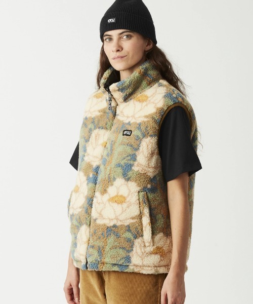 PICTURE ORGANIC CLOTHING(ピクチャーオーガニッククロージング)の「【PICTURE/ピクチャー】HYLLA REV VEST リバーシブル ナイロン もこもこ ベスト(ベスト・レディース・ブラック/パープル・MEDIUM/LARGE)」の3枚目の写真