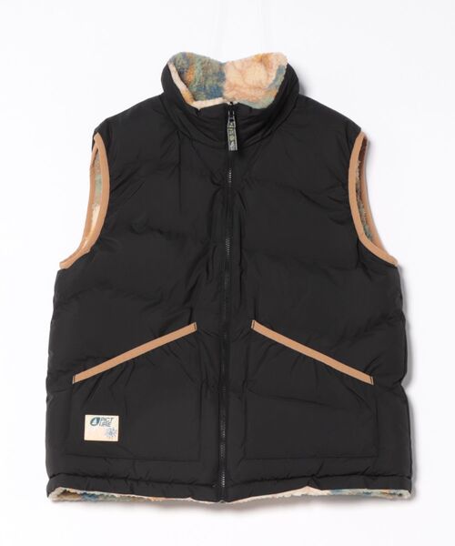 PICTURE ORGANIC CLOTHING(ピクチャーオーガニッククロージング)の「【PICTURE/ピクチャー】HYLLA REV VEST リバーシブル ナイロン もこもこ ベスト(ベスト・レディース・ブラック/パープル・MEDIUM/LARGE)」の5枚目の写真
