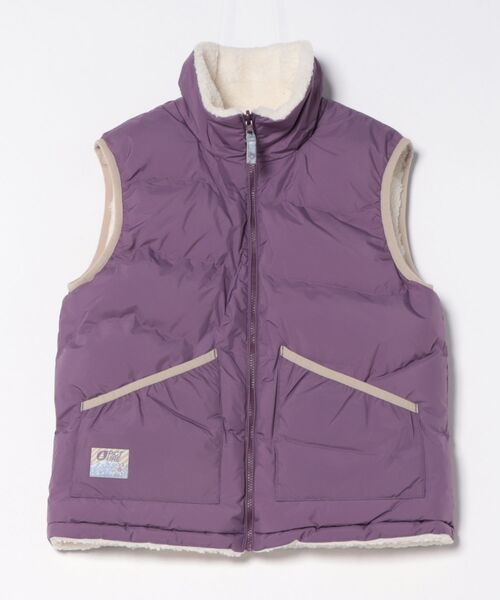 PICTURE ORGANIC CLOTHING(ピクチャーオーガニッククロージング)の「【PICTURE/ピクチャー】HYLLA REV VEST リバーシブル ナイロン もこもこ ベスト(ベスト・レディース・ブラック/パープル・MEDIUM/LARGE)」の8枚目の写真