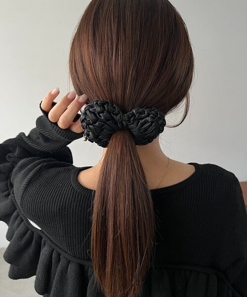 GOLDY（ゴールディ）の「〈GOLDY/ゴールディ〉テープリボンシュシュ（シュシュ・レディース・ブラック系その他/ブラック系その他2・FREE）」の3枚目の写真