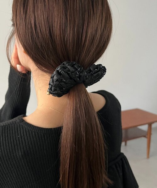 GOLDY（ゴールディ）の「〈GOLDY/ゴールディ〉テープリボンシュシュ（シュシュ・レディース・ブラック系その他/ブラック系その他2・FREE）」の4枚目の写真