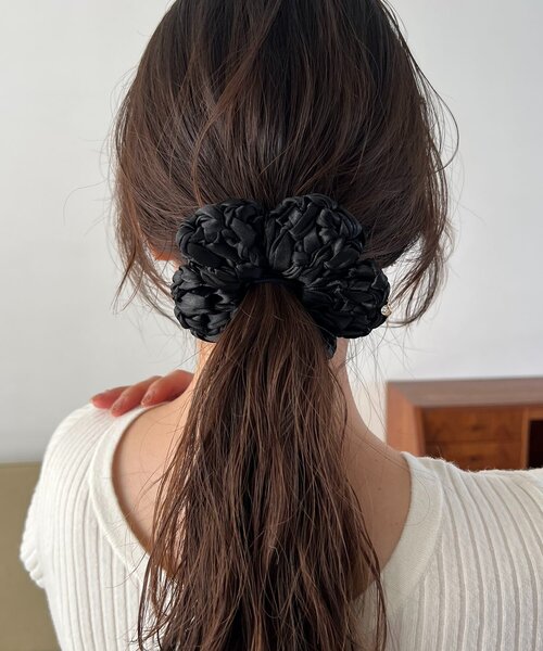 GOLDY（ゴールディ）の「〈GOLDY/ゴールディ〉テープリボンシュシュ（シュシュ・レディース・ブラック系その他/ブラック系その他2・FREE）」の6枚目の写真