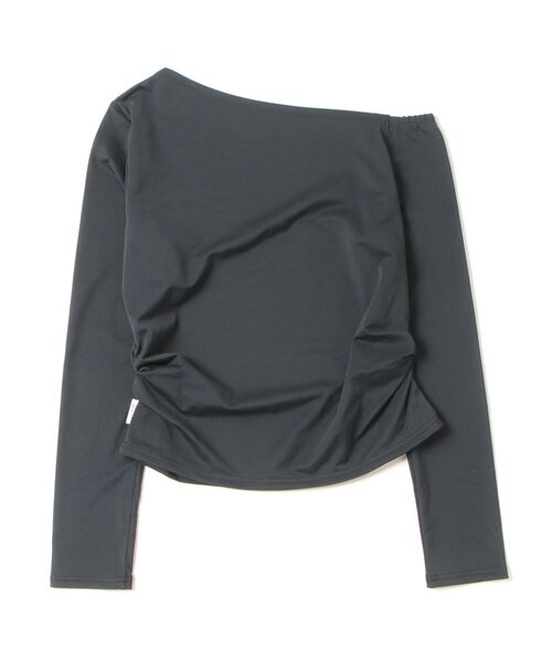 Julier Yoga and Relax（ジュリエヨガアンドリラックス）の「Julier Ecocoアシンメトリーロングスリーブプルオーバー（Tシャツ/カットソー・レディース・グレイッシュベージュ/ブラック/ホワイト/ライトカーキ・FREE）」の18枚目の写真