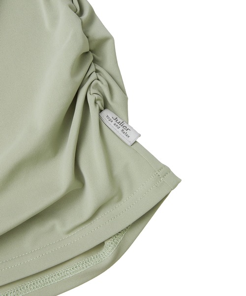 Julier Yoga and Relax（ジュリエヨガアンドリラックス）の「Julier Ecocoアシンメトリーロングスリーブプルオーバー（Tシャツ/カットソー・レディース・グレイッシュベージュ/ブラック/ホワイト/ライトカーキ・FREE）」の13枚目の写真