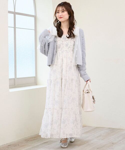 MAJESTIC LEGON（マジェスティックレゴン）の「2wayショルダーリボンキャミワンピ（ワンピース・レディース・ホワイト系その他2/アイボリー/ホワイト系その他/ホワイト系その他3・MEDIUM/SMALL）」の13枚目の写真