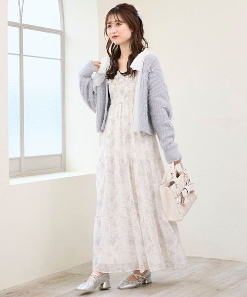 MAJESTIC LEGON（マジェスティックレゴン）の「2wayショルダーリボンキャミワンピ（ワンピース・レディース・ホワイト系その他2/アイボリー/ホワイト系その他/ホワイト系その他3・MEDIUM/SMALL）」の14枚目の写真