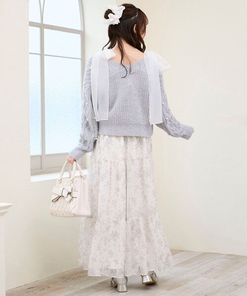 MAJESTIC LEGON（マジェスティックレゴン）の「2wayショルダーリボンキャミワンピ（ワンピース・レディース・ホワイト系その他2/アイボリー/ホワイト系その他/ホワイト系その他3・MEDIUM/SMALL）」の15枚目の写真