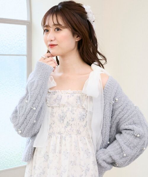 MAJESTIC LEGON（マジェスティックレゴン）の「2wayショルダーリボンキャミワンピ（ワンピース・レディース・ホワイト系その他2/アイボリー/ホワイト系その他/ホワイト系その他3・MEDIUM/SMALL）」の16枚目の写真