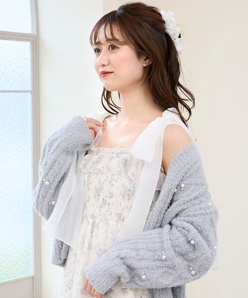 MAJESTIC LEGON（マジェスティックレゴン）の「2wayショルダーリボンキャミワンピ（ワンピース・レディース・ホワイト系その他2/アイボリー/ホワイト系その他/ホワイト系その他3・MEDIUM/SMALL）」の17枚目の写真