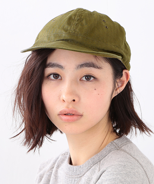 BEAMS BOY（ビームスボーイ）の「INFIELDER DESIGN×BEAMS BOY / ミリタリーCAP（キャップ・レディース・ベージュ/ダークグリーン・ONE SIZE）」の2枚目の写真