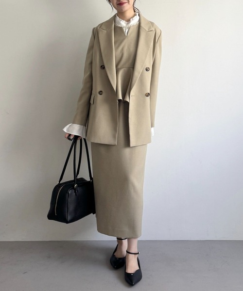 mysty woman（ミスティウーマン）の「パールツキハイネックブラウス　638056（シャツ/ブラウス・レディース・オフホワイト/グレー/ブラック・FREE）」の14枚目の写真