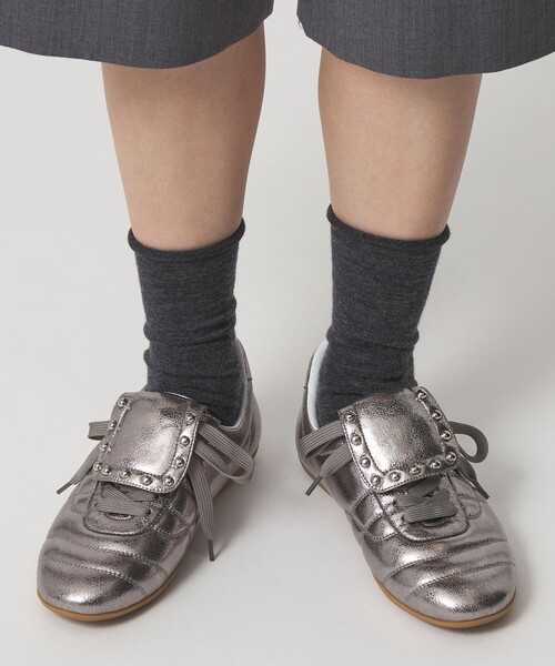 ODETTE E ODILE（オデットエオディール）の「2WAYフラップ スニーカー15↑（スニーカー・レディース・シルバー/ブラック・37/36/35/38）」の6枚目の写真