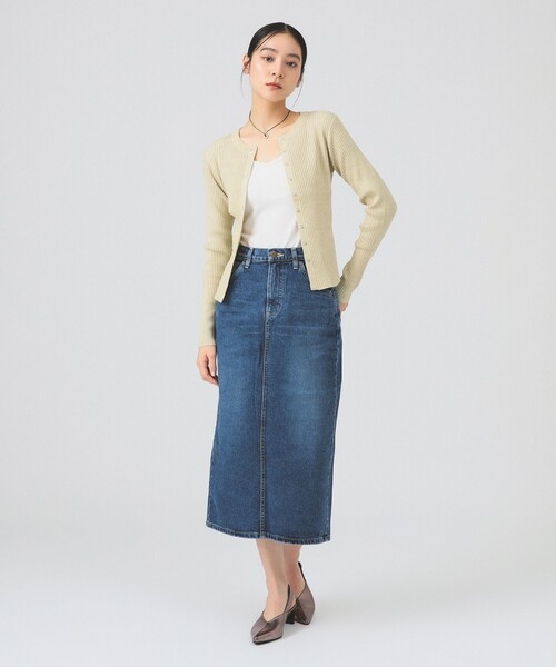 Ray BEAMS（レイビームス）の「Lee / STANDARD WARDROBE SKIRT（デニムスカート・レディース・ブラック/ブルー・SMALL/X-SMALL）」の7枚目の写真