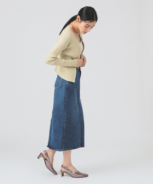 Ray BEAMS（レイビームス）の「Lee / STANDARD WARDROBE SKIRT（デニムスカート・レディース・ブラック/ブルー・SMALL/X-SMALL）」の8枚目の写真