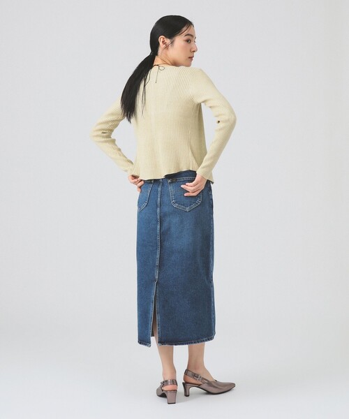 Ray BEAMS（レイビームス）の「Lee / STANDARD WARDROBE SKIRT（デニムスカート・レディース・ブラック/ブルー・SMALL/X-SMALL）」の3枚目の写真