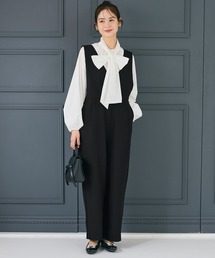 coca（coca） | Vネックオールインワン| セレモニー オフィス ママスーツ フォーマルウェア スーツ(つなぎ/オールインワン)