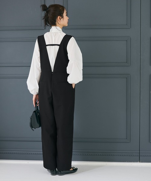 coca（coca）（コカ）の「Vネックオールインワン| セレモニー オフィス ママスーツ フォーマルウェア スーツ 卒業式（つなぎ/オールインワン・レディース・ブラック・L/M）」の14枚目の写真