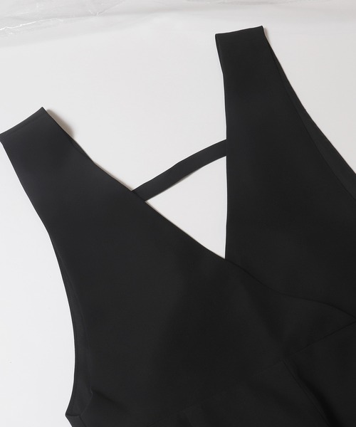 coca（coca）（コカ）の「Vネックオールインワン| セレモニー オフィス ママスーツ フォーマルウェア スーツ 卒業式（つなぎ/オールインワン・レディース・ブラック・L/M）」の7枚目の写真