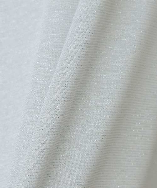 A part by(アパートバイ)の「ラメシアーカット_長袖(Tシャツ/カットソー・レディース・アイボリー/ブラック・FREE)」の12枚目の写真