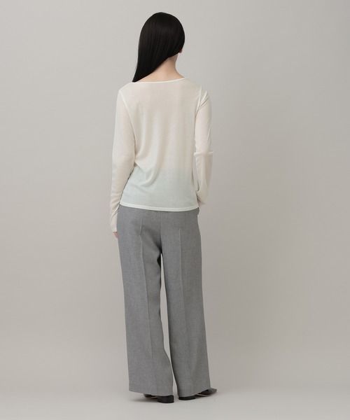 A part by(アパートバイ)の「ラメシアーカット_長袖(Tシャツ/カットソー・レディース・アイボリー/ブラック・FREE)」の5枚目の写真