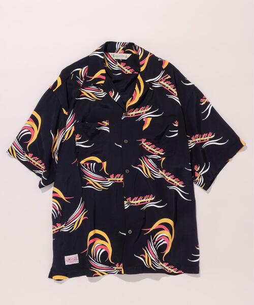 Schott × PINEAPPLE JUICE BOAT RAYON SHIRT — рубашка‑вояж из вискозы