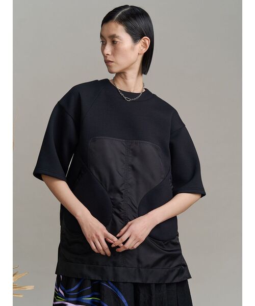 UN3D.(アンスリード)の「ROUND POCKET SWEAT TOP / ラウンドポケットスウェットトップ(Tシャツ/カットソー・レディース・その他1/ブラック・36/38)」の5枚目の写真