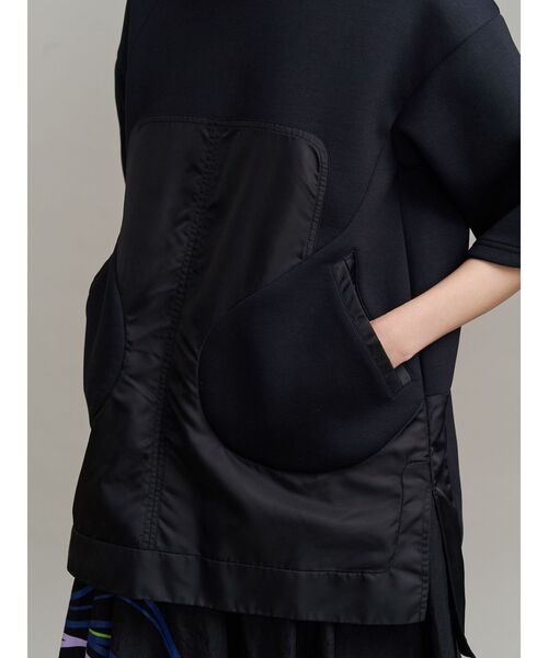 UN3D.(アンスリード)の「ROUND POCKET SWEAT TOP / ラウンドポケットスウェットトップ(Tシャツ/カットソー・レディース・その他1/ブラック・36/38)」の8枚目の写真