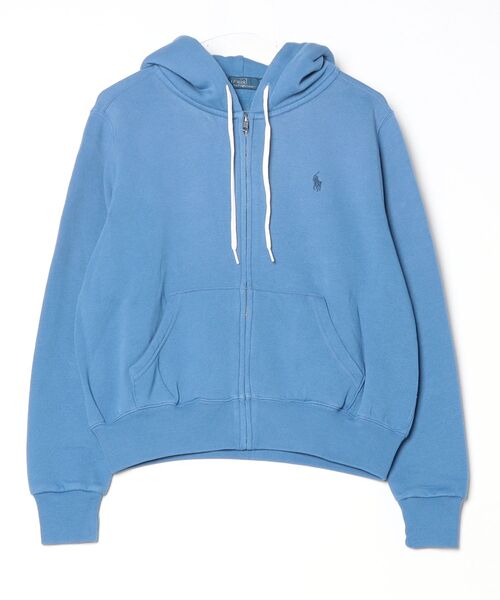 RALPH LAUREN ジップアップパーカーブルー 刺繍　LOGO Polo Ralph Lauren ジップアップ パーカー | ブルー | FARFETCH JP