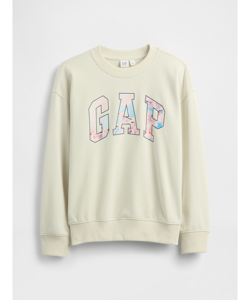 GAP（ギャップ）の「ヴィンテージソフト フレンチテリー リラックスフィット SAKURA GAPロゴスウェットシャツ (キッズ)（スウェット・キッズ・ネイビー/ホワイト・120cm/130cm/140cm/150cm/160cm）」の2枚目の写真