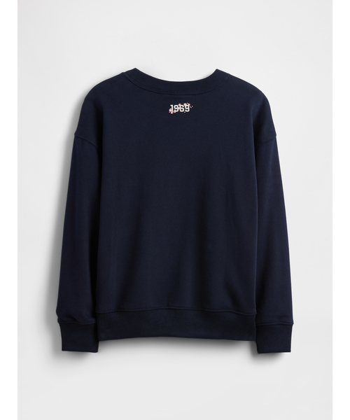 GAP（ギャップ）の「ヴィンテージソフト フレンチテリー リラックスフィット SAKURA GAPロゴスウェットシャツ (キッズ)（スウェット・キッズ・ネイビー/ホワイト・120cm/130cm/140cm/150cm/160cm）」の3枚目の写真