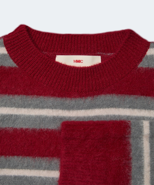 MMIC（エムエムアイシー）の「SABLE ROUNDNECK (RED)（ニット/セーター・メンズ・その他・M/L/XL）」の2枚目の写真